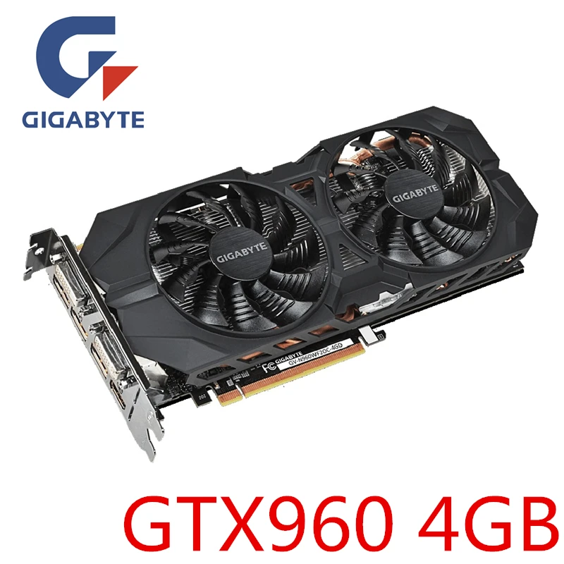 GIGABYTE tarjeta Original GTX 128bit, GDDR5, GPU, vídeo para NVIDIA Geforce GV N960WF2OC Videocard, Hdmi, Dvi|Tarjetas gráficas| - AliExpress