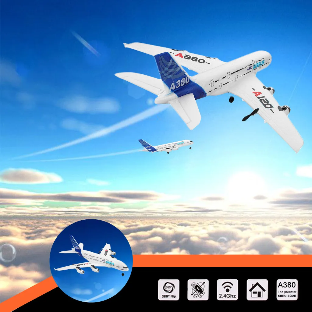 RC Drone WLTOYS A120-A380 2.4GHz 510mm Wingspan 3CH RC Airplane Fixed Wing RTF EPP Material Durable And Light Self-stabilization