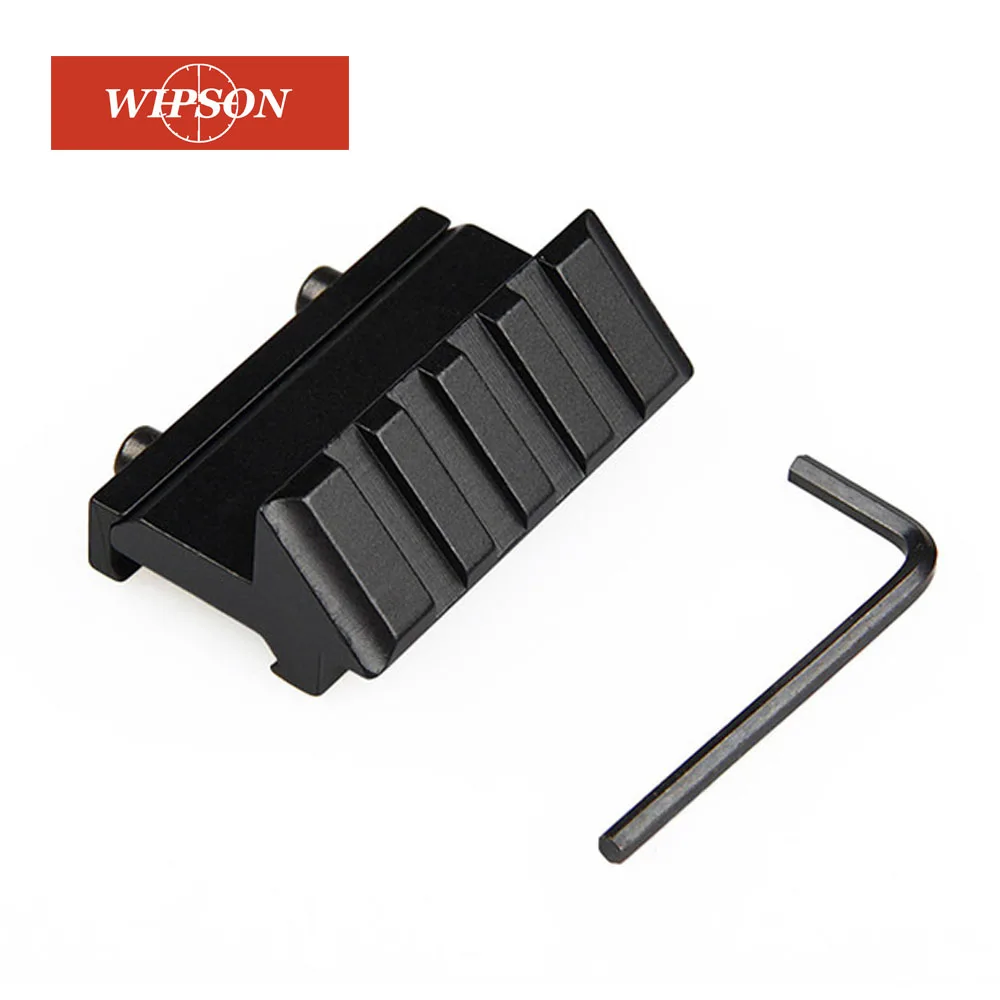 

WIPSON Tactical 4 Slot One Side 45 Degree Angle Offset 20mm Rail Mount For Weaver Picatinny Rail Caza Hunting Accessories