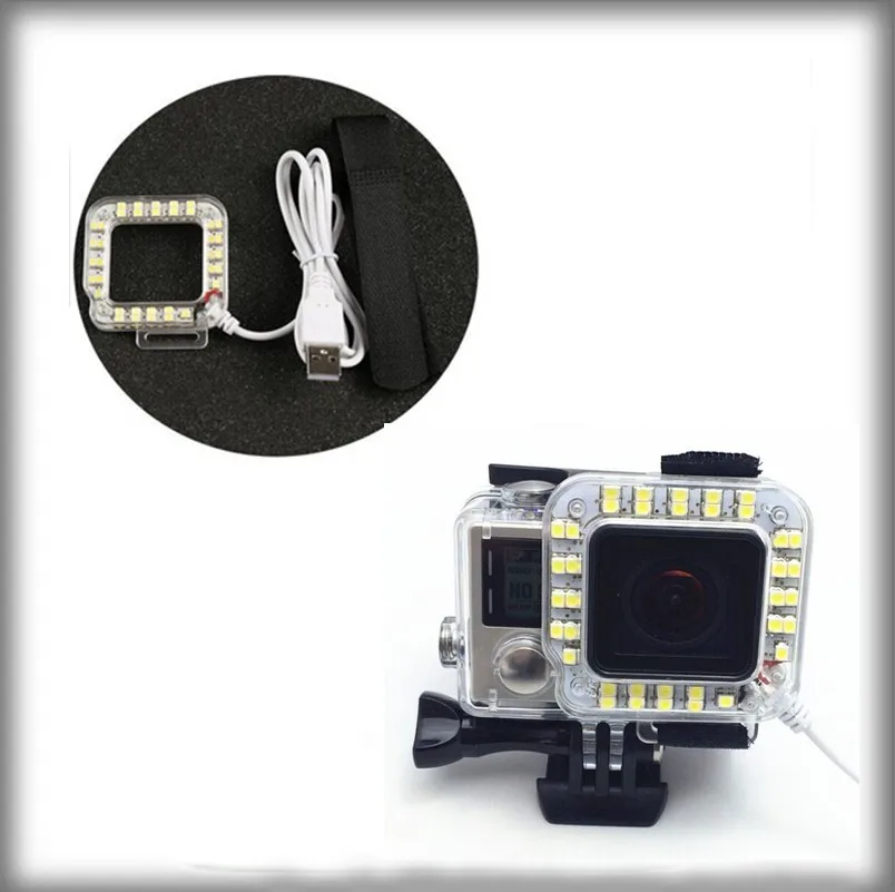 Husiway для Gopro LED Fill Light Mount Hero 4 3 + Корпус Объектива Go Pro Hero3 крепления камеры|for gopro