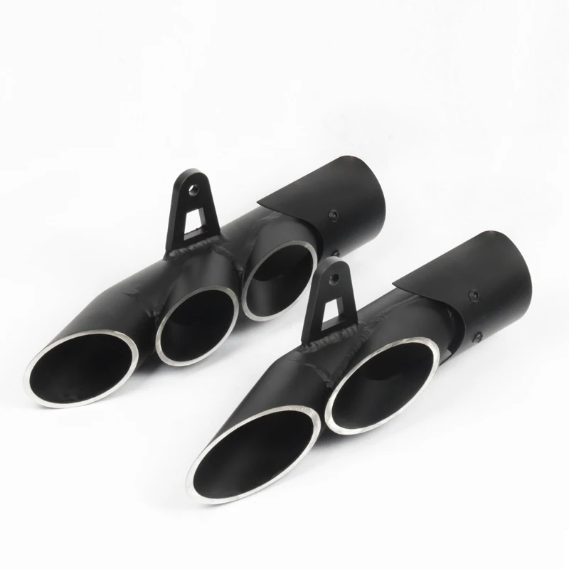 dual three hole 51mm exhaust pipe 300cc 500cc 600cc motorcycle exhuast