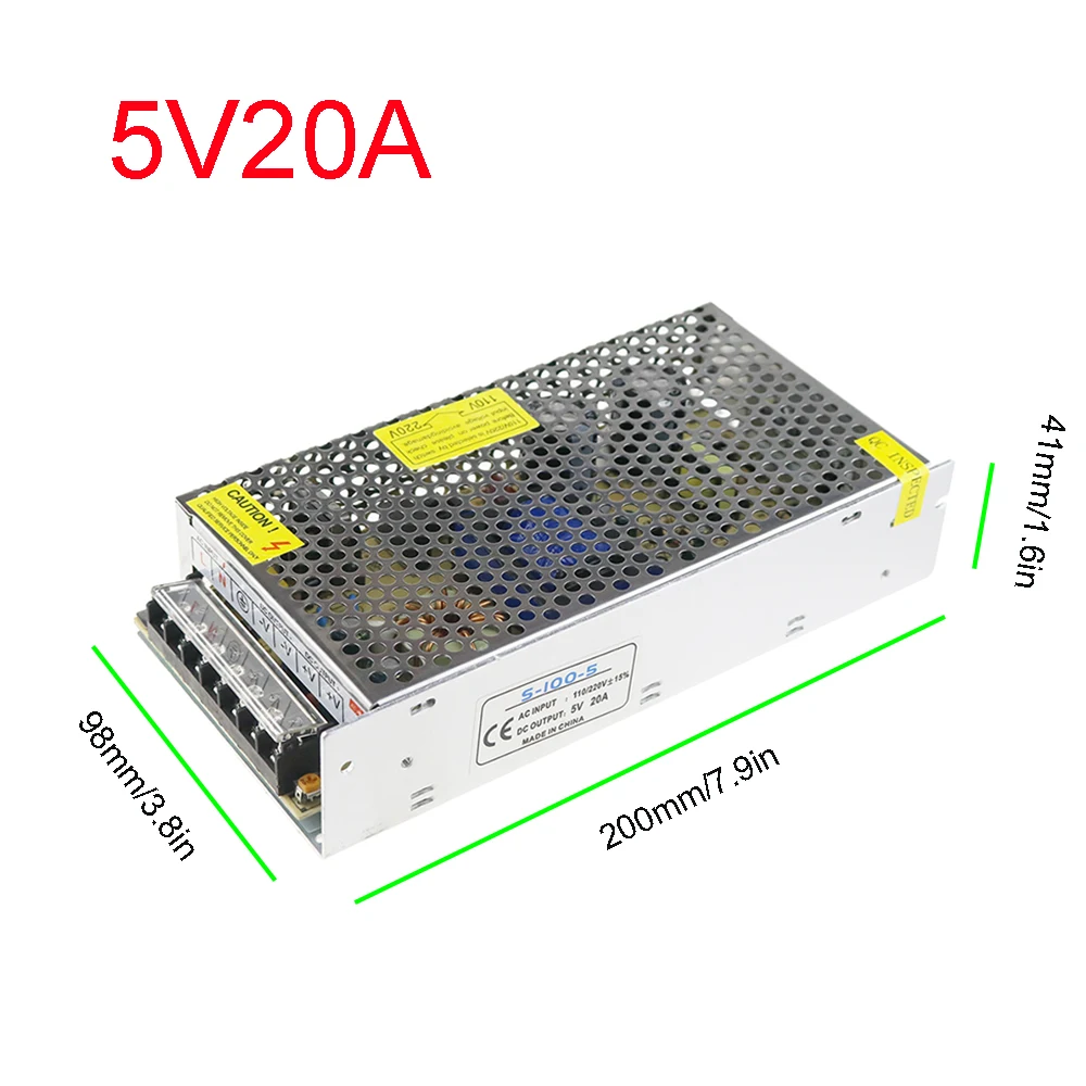 WS2812B адаптер питания+ кабель постоянного тока+ кабель США DC5V трансформатор AC100-240V 2A 3A 5A 10A 20A 30A 42A 60A для 5 В светодиодные ленты UW