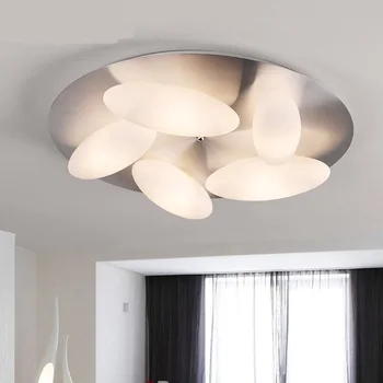 

Glass Egg LEDCeiling Light Creative Iron Living Room Study Bedroom Bedroom Ceiling lamps restaurant rice color 1/3/5 heads lamps