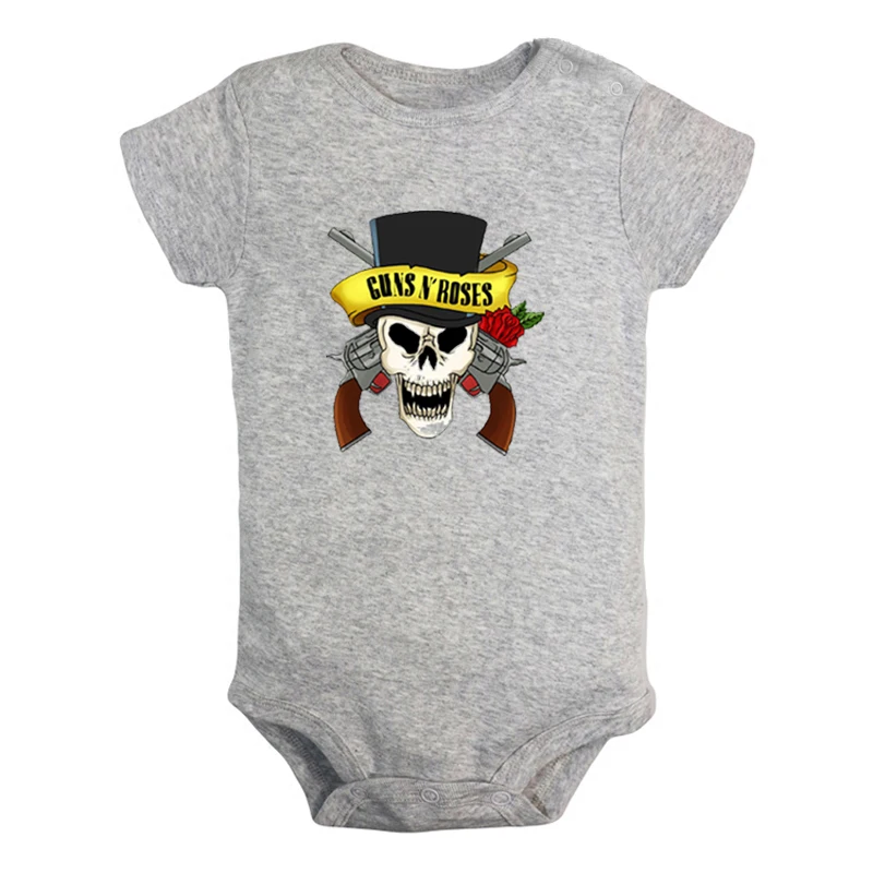 

Guns N' Roses Rock Band Newborn Baby Girl Boys Clothes Short Sleeve Romper Jumpsuit Outfits 100% Cotton