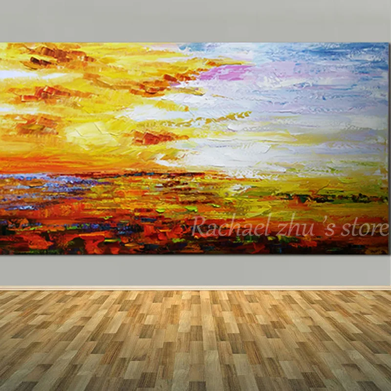 

Large Hand Painted Modern Abstract Thick Textured Oil Painting On Canvas Abstract Wall Picture Bedroom Living Room Home Decor