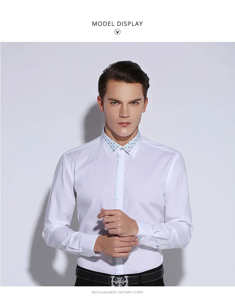 Роскошная мужская футболка с цветочным принтом, из хлопка, с длинным рукавом, приталенная, высококачественная, повседневная, деловая, официальная рубашка