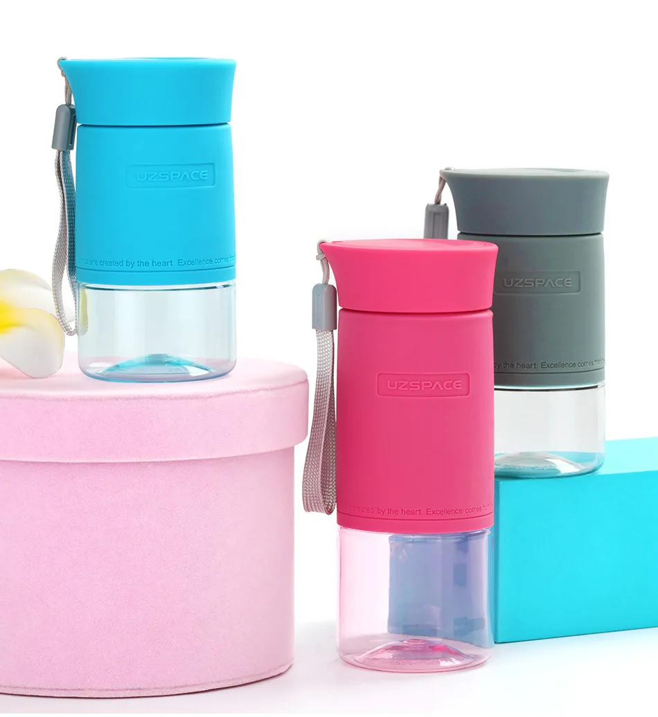 UZSPACECreativeSportsWaterBottlesMINICuteFashionTritanPlasticDrinkwareHandybottleMydrinkbottle200300mlBPAFree04