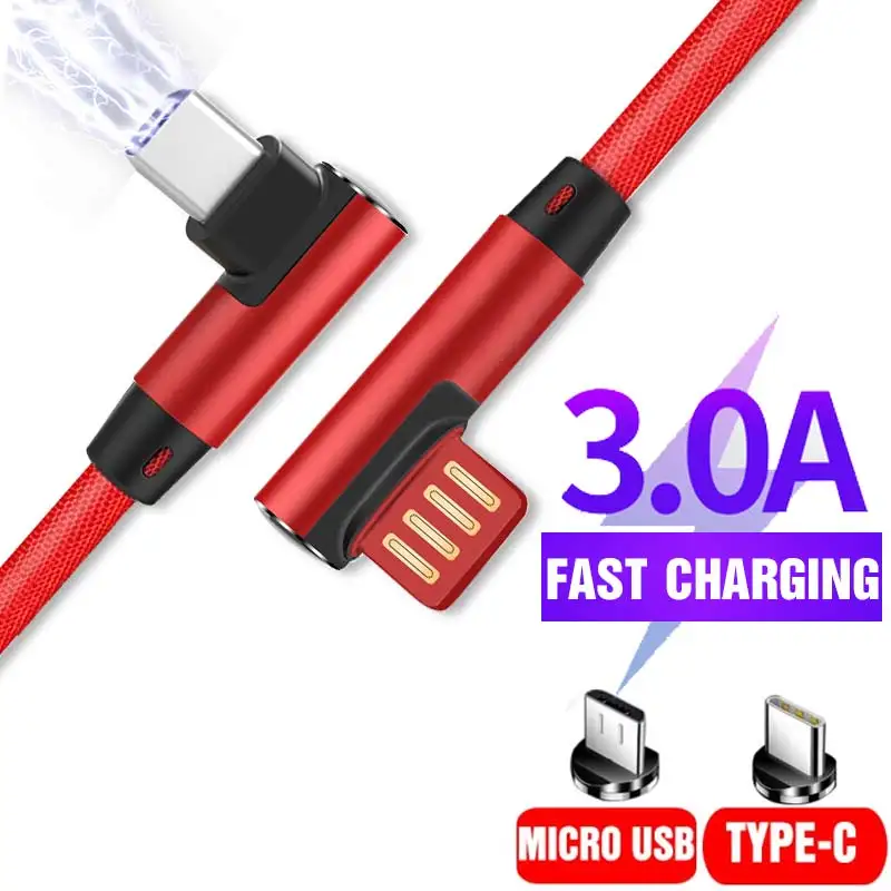 

3.0A Micro USB Cable Data line For Samsung S8 S9 Android phone Type-C Fast Charging Cable For Huawei p20 p30 Xiaomi Tablet Cable