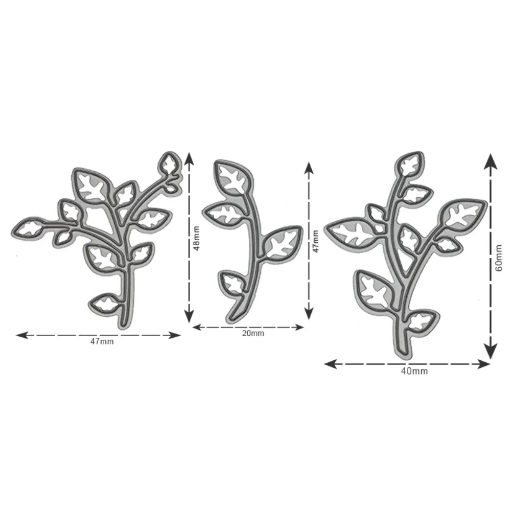 3 шт./компл. ветка Листья Металлический Трафаретный вырубной штамп DIY ремесло металлического карты фото делая Troqueles snijmal RU Тиснение умирает
