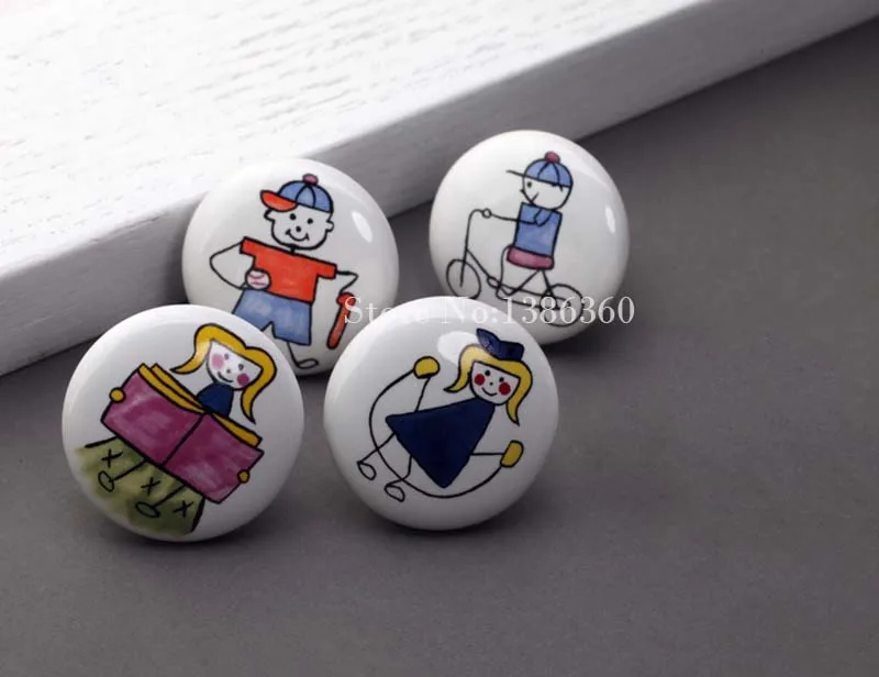 Children room cartoon handle baseball Kid knob han...
