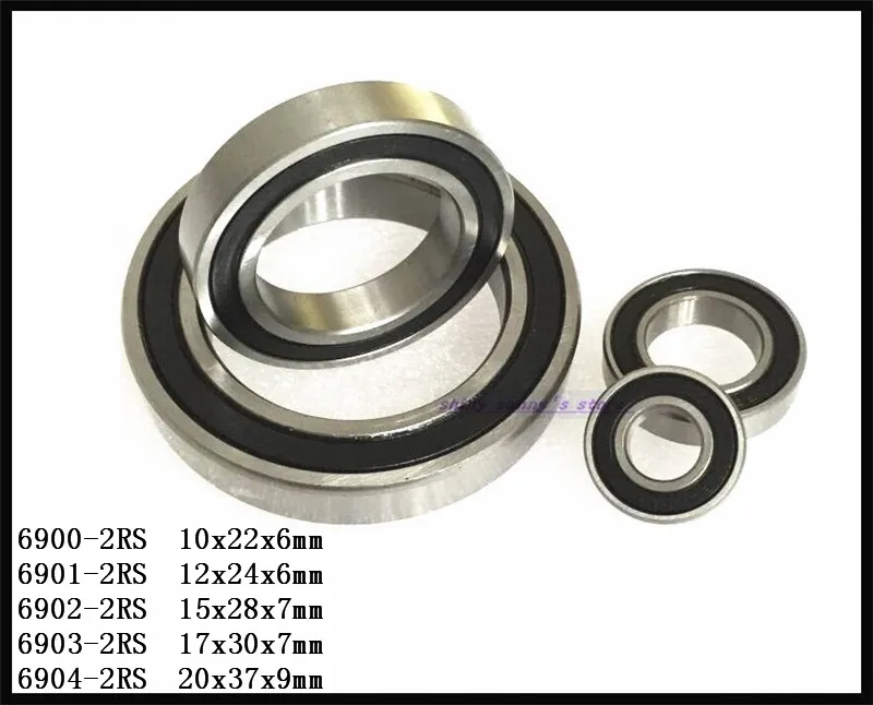 3-8 шт./лот 6900-2RS, 6901-2RS, 6902-2RS, 6903-2RS, 6904-2RS резиновая уплотнительная крышка глубокий шаровой подшипник абсолютно