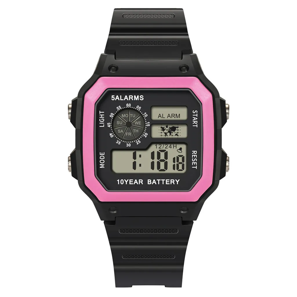 Модные высококачественные многофункциональные спортивные водонепроницаемые спортивные часы 30 м электронные цифровые часы подарки мужские наручные светящиеся часы для