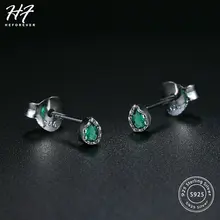 Высокое качество, капли воды, Настоящее серебро 925 пробы, серьги-гвоздики, S925 модное ювелирное изделие для женщин, подарок для девушек EY195 EY196