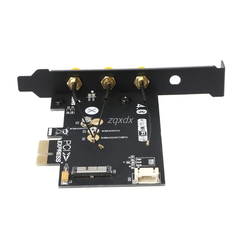 WiFi+ Bluetooth 4.0 Wireless Card To Mini PCI-E 1X Adapter For PC/Hackintosh Whosale&Dropship