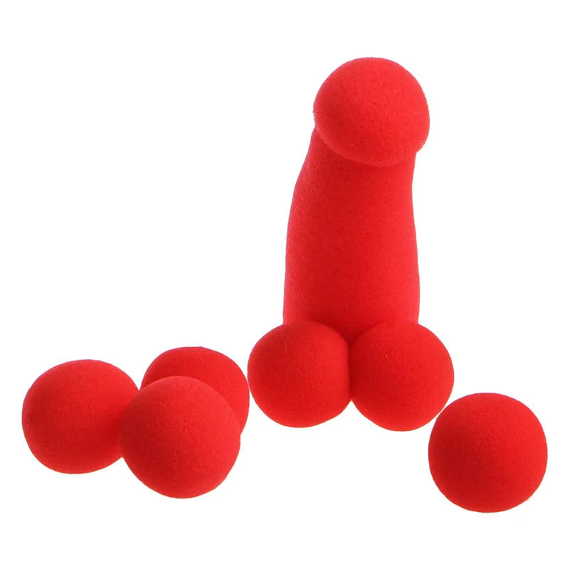 Petit frère éponge 4 pièces boules éponge rouge drôle accessoire de scène astuces jouets W30