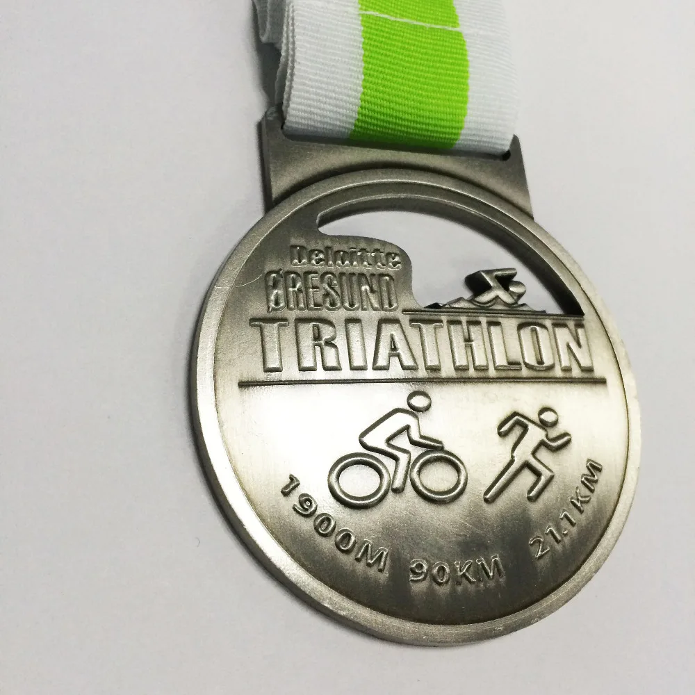 Заказная велосипедная медаль с гравировкой велосипеда и мягкой эмалью с логотипом на заказ с медалью-300 шт