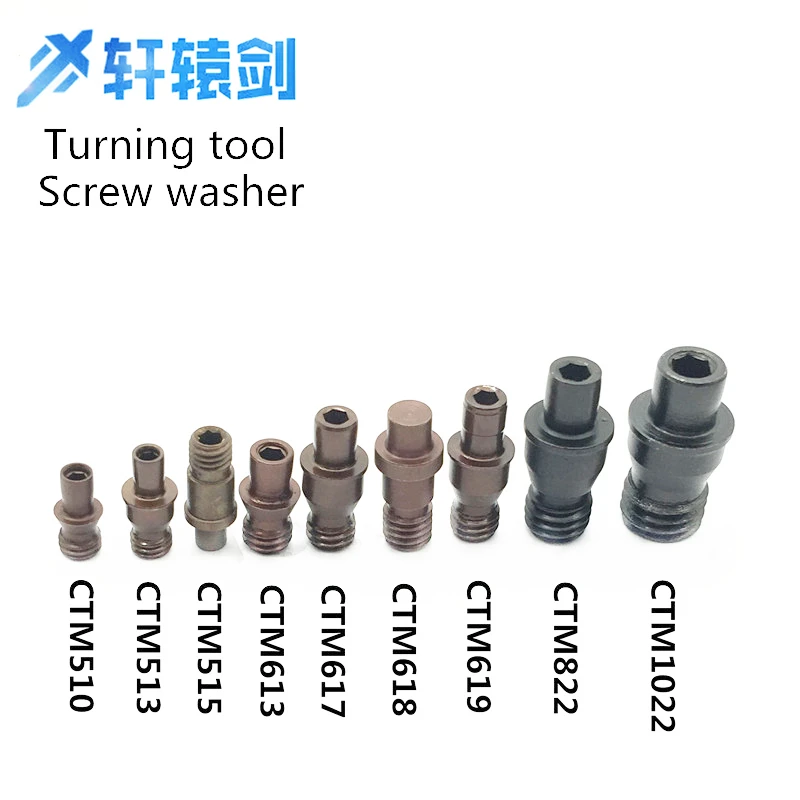 

10PCS Screw washer CTM510 CTM513 CTM515 CTM613 CTM617 CTM618/9 CTM822 CNC lathe Tools Center pin Arbor Accessories Screw Pins