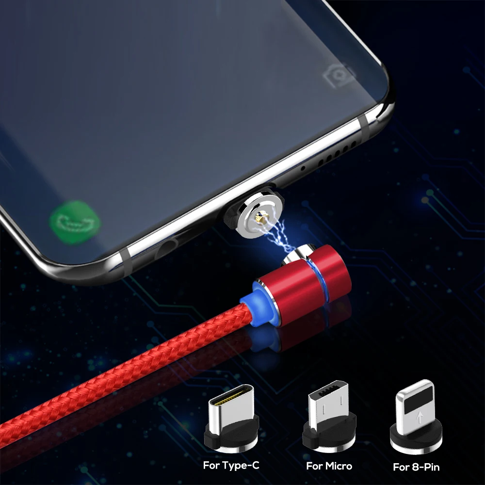 Starplat 90 градусов Магнитный Micro USB кабель для передачи данных в оплетке для samsung/sony/Xiaomi Android Phone для iphone 6 7 8 x