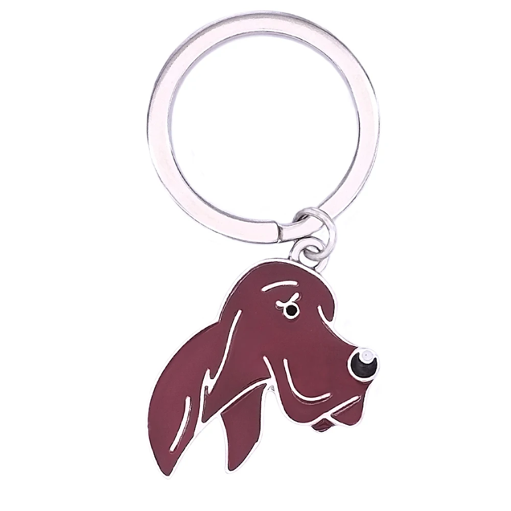 

2017 New Fashion Oil Drop Irish Setter Dog Keychains & Key Finder