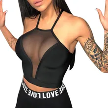 Mujeres Sexy Bikini informal Tops traje de baño de playa 2021 verano sólido de malla sin mangas traje de baño para Playa nadar