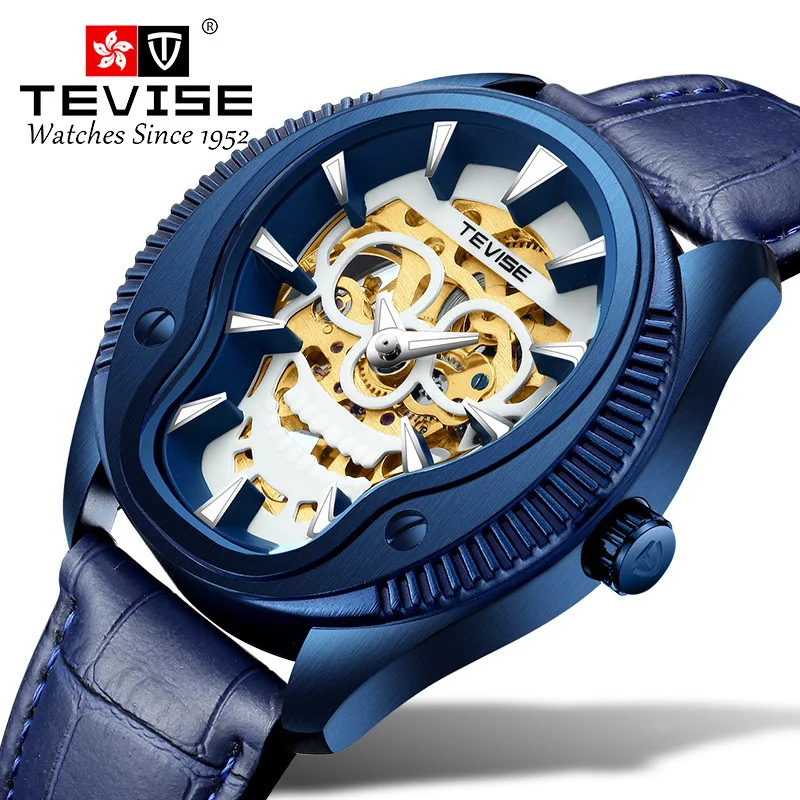 Мужские часы Автоматические TEVISE T853 часы для мальчиков Мужские автоматические часы сильные светящиеся водонепроницаемые часы механические кожаные мужские часы