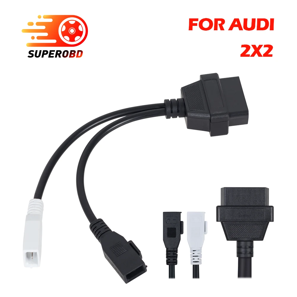 Автомобильный диагностический кабель Kingbolen 2X2 OBD1 OBD2 сканер 2P + подходит для Audi 2pin