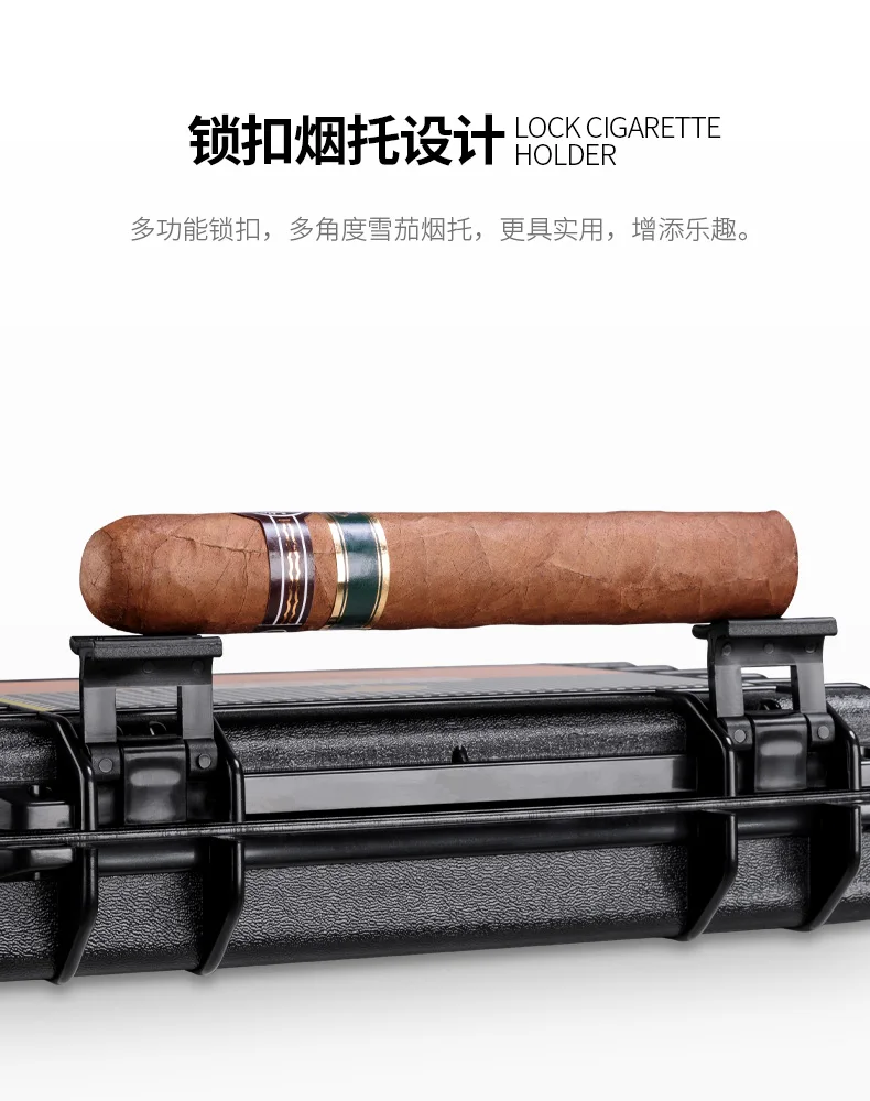 CIGARLOONG COHIBA черная портативная дорожная сигарная коробка увлажняющий Водонепроницаемый влажный сигарный набор подходит для 5 сигар Humidor чехол CLA-B0051