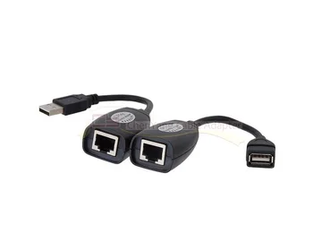 

100PCS/USB Keyboard Mouse Over RJ45 CAT5E CAT6 Cable Extension Extender Cable Adapter