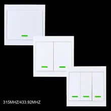 86 Wall Panel Remote Transmitter 1 2 3 Button Sticky RF TX Smart Home Room Living Room Bedroom Wireless Remote 315mhz433Mhz