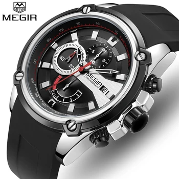 

MEGIR Mens Watches Top Brand Luxury Men Fashion Sport Quartz Calendar Watch Male Casual Chronograph Wristwatch Relogio Masculino