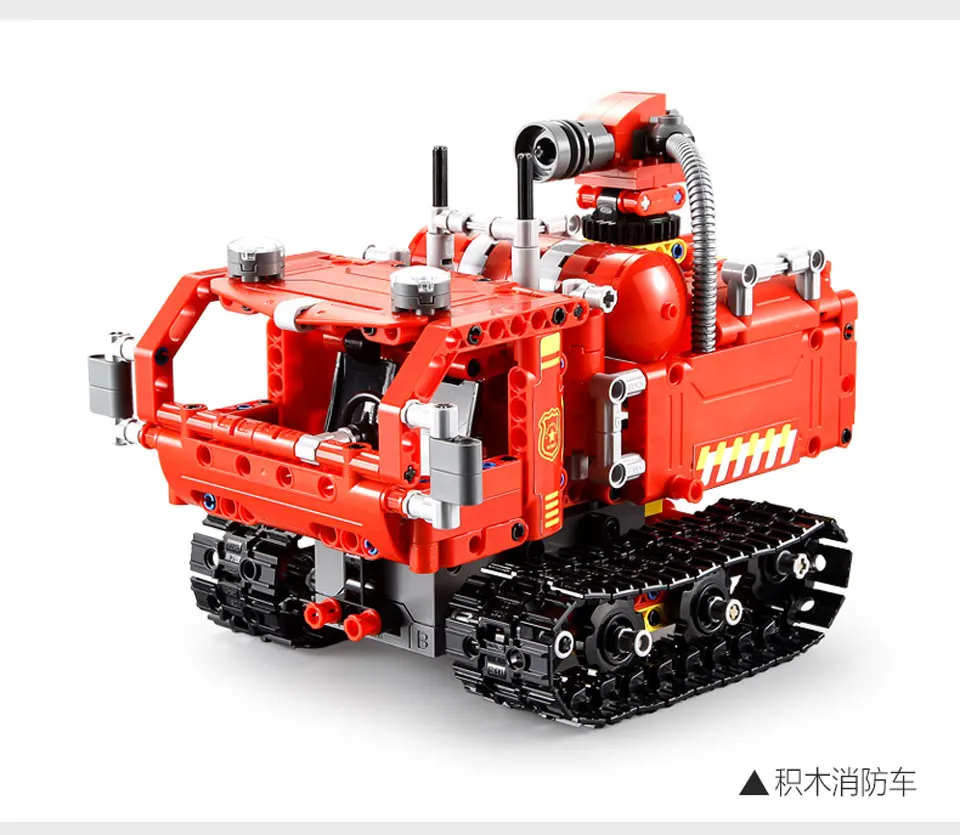 Technic серия дистанционного управления 538 шт. 2в1 модель пожарная машина робот ходьба строительные блоки игрушки Совместимые наборы создателей