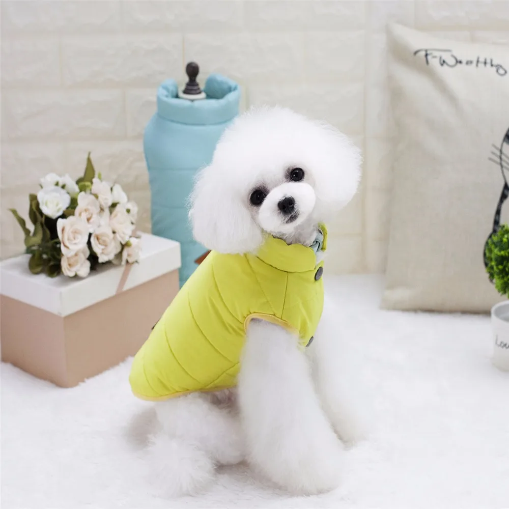 Fa81 Классические Теплые собака одежда зимние пальто собаки Куртки хлопковый жилет одежда для щенков Чихуахуа Йоркширский