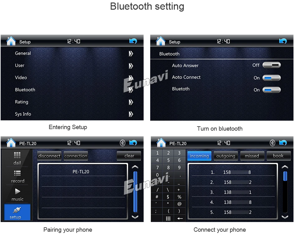 Excellent Eunavi Double 2 Din Car PC DVD player for universal with GPS Navigation MP3 Radio RDS Video country map Bluetooth Mp4 car sterto 5