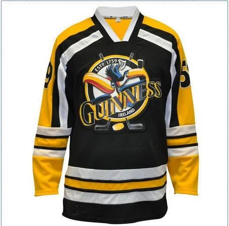 

Vintage Ireland Guinness Toucan 59 Hockey Jersey Embroidery Stitched Customize any number and name Jerseys