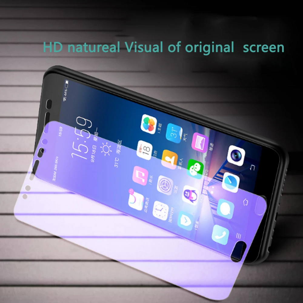 100 шт много 9D Полный Клей закаленное стекло для Vivo Z1 Z3 nex анти-синий свет защитная
