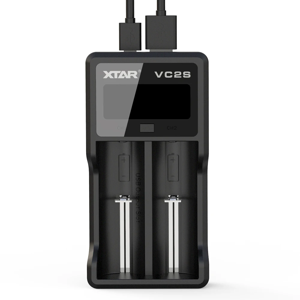 XTAR VC2 S VC2S красочный VA ЖК-экран микро-USB питание портативный Банк питания относится к 3,6 В/3,7 в литий-ионный/IMR/INR/ICR 18650 26650