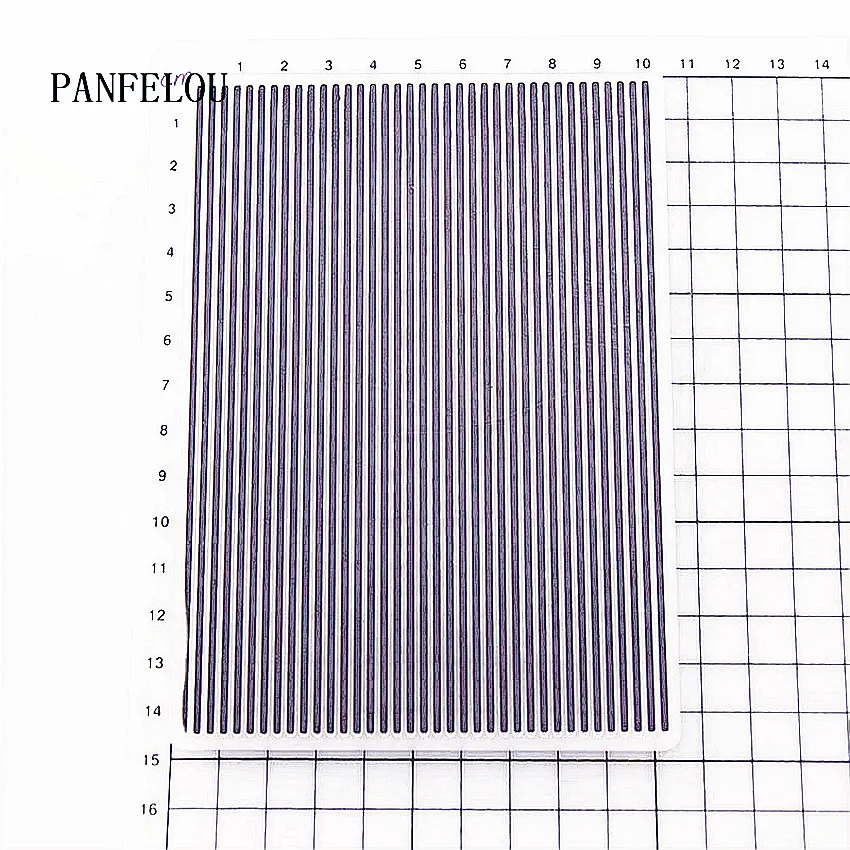 PANFELOU вертикальные полосы фоновые папки для Тиснения пластиковые для скрапбукинга DIY шаблон помадка торт фотоальбом изготовление карт