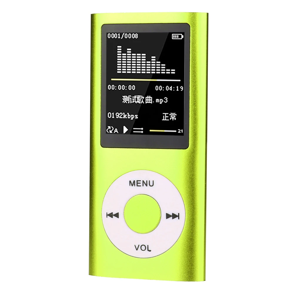 1," lcd 3th MP3 MP4 плеер mp3 плеер Поддержка до 128 ГБ до 32 Гб карта памяти micro sd видео фото просмотра электронная книга чтение стереофона - Цвет: Зеленый