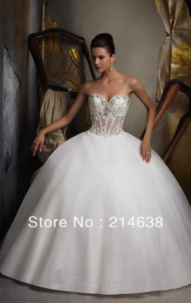 transparent corset wedding dress