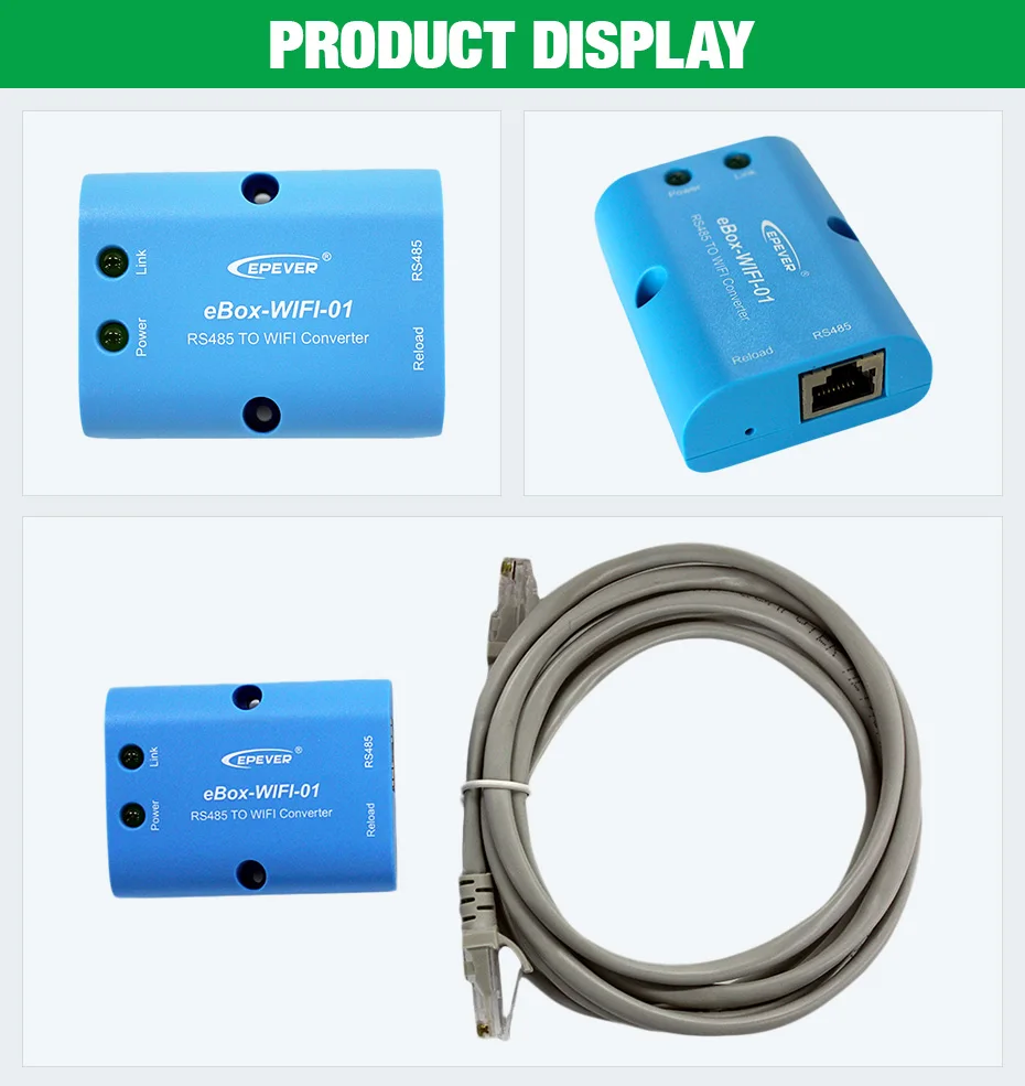 EPever eBox-WIFI-01 WIFI Serial Server RS485 to WIFI Support APP for EPsolar LS-B VS-A VS-BN Tracer-A Tracer-BN SHI_07