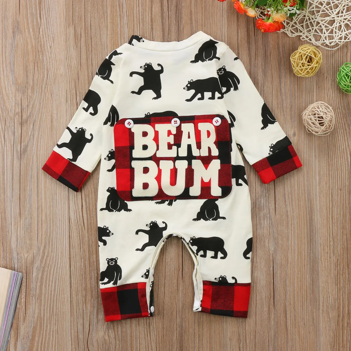 

Newborn Baby Boy Girl Clothes Warm Jumpsuit Romper Bear Long Sleeve Casual Winter Baby Playsuit Clothes Outfits