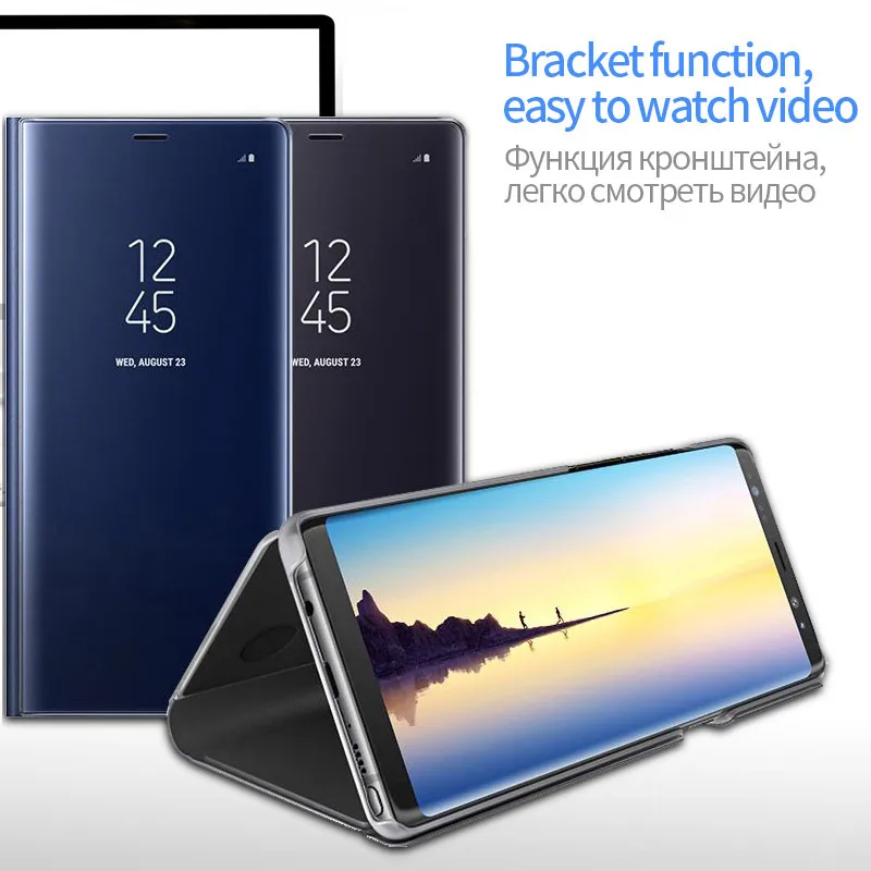Clear View mi rror чехол для Xiaomi 8 8SE 6 5c A2 A1 6X 5X X 2 Примечание 3 откидная крышка Подставка