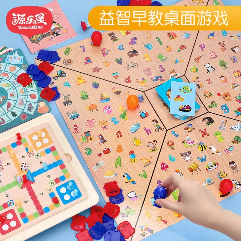 

Intereting Desktop Games 8 in 1 Baby Flying chess Board Game Find The Same Photos Puzzle Kid Toy for Children Funny Puzzles Gift
