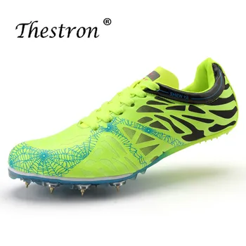 

Thestron Couple Track Spike Shoes Large Size 35-45 Comfortable Nails Anti-Slip Sport Sneakers Athletics Spikes Shoes for Running