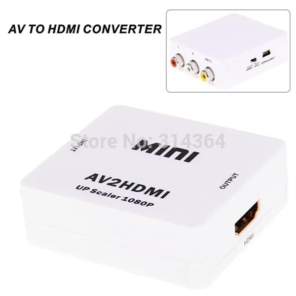RCA к HDMI видео из AV в HDMI 720 P 1080 AV2HDMI мини конвертер преобразователь сигнала