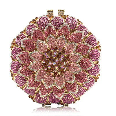 pink and silver clutch bag
