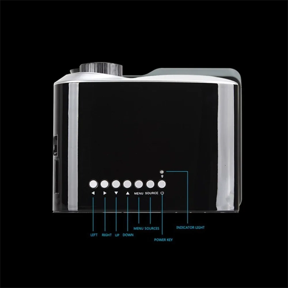 RD802 المحمولة جهاز عرض صغير المسرح المنزلي سينما LED LCD متعاطي المخدرات 1080 P USB/VGA/HDMI الطفل الكرتون فيديو سينما فيلم proyector