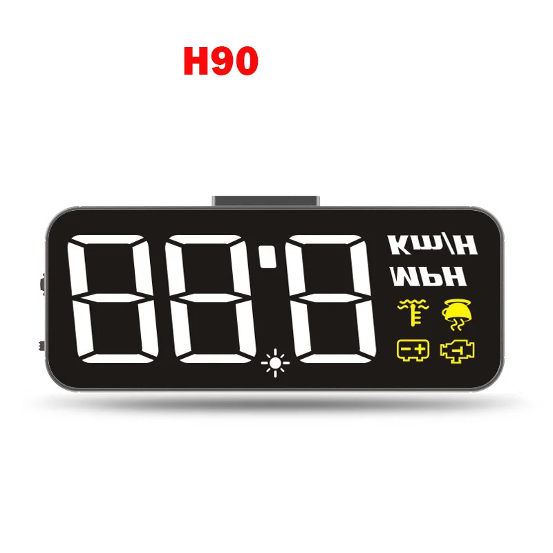 HD90 Мини OBD Hud небольшие шрифты цифровой автомобильный проектор скорости на