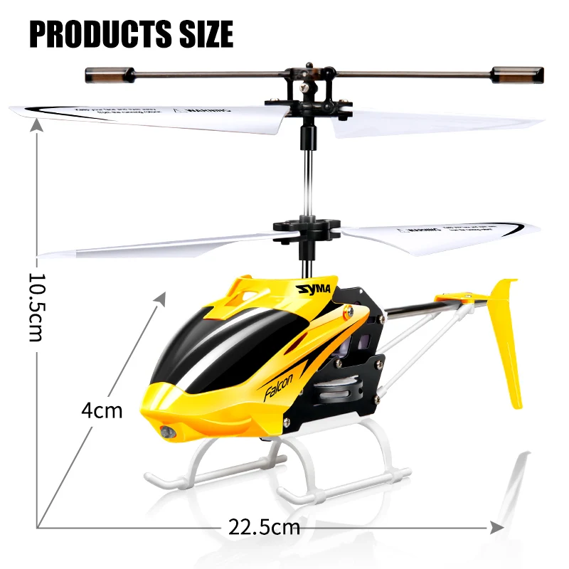 Original Syma W25 RC Helicopter 2CH Drone Indoor Bestuurbare Helikopter With Gyro Radio Control Helicoptero Toys For Children