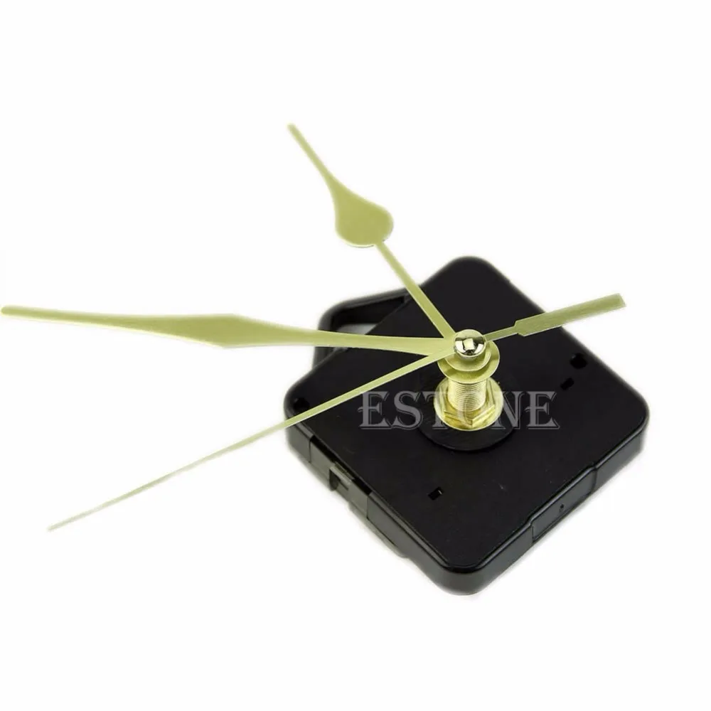 

Hot Quartz Clock Movement Mechanism Long Spindle Gold Hand Kit DIY New